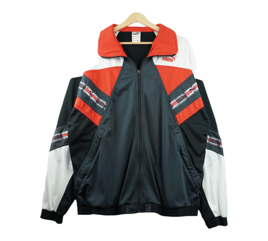 90s Puma Trackjacket Black Red XL