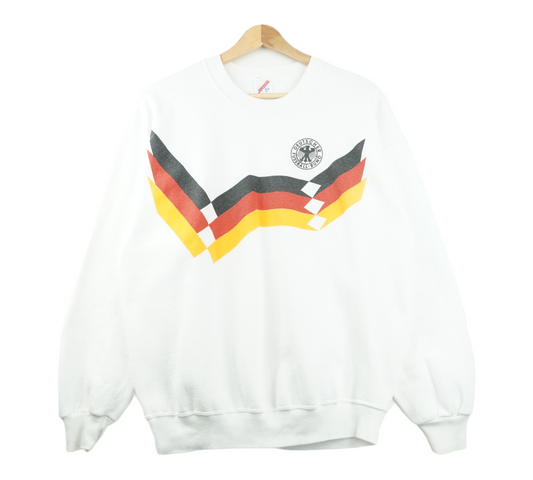 90s Jerzees Deutscher Fußball Bund Sweatshirt White L