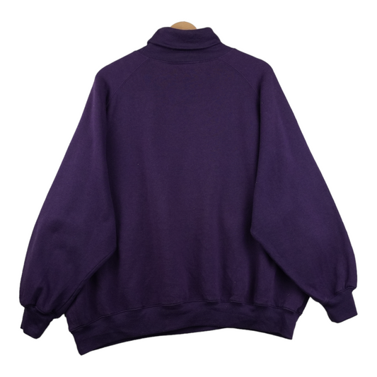 90s Unbranded Thanksgiving Sweatshirt Purple  L/XL