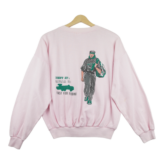 80s Unbranded Sweatshirt Pink S/M
