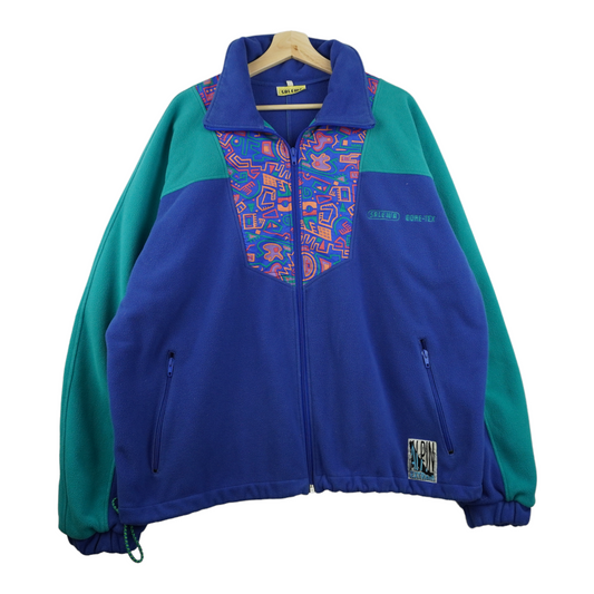 90s Salewa Fleece Goretex Jacket Blue Green XXL