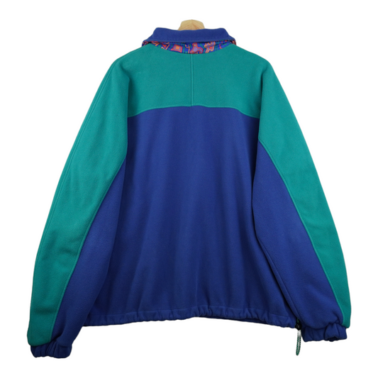 90s Salewa Fleece Goretex Jacket Blue Green XXL