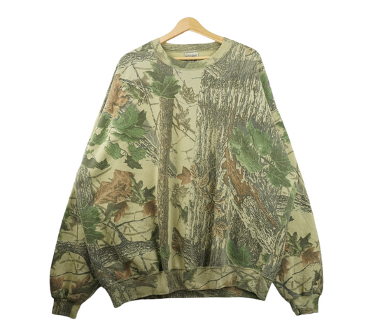 90s Jerzees Outdoor Sweatshirt Camouflage XXL