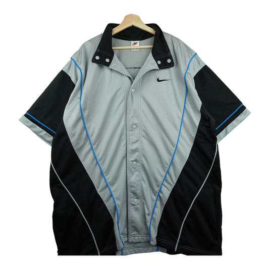 90s Nike Basketball Sport Vest Shirt Grey Blue XXL
