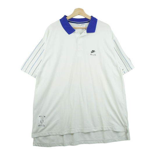 90s Nike Supreme Court F.I.T. Polo White Blue L