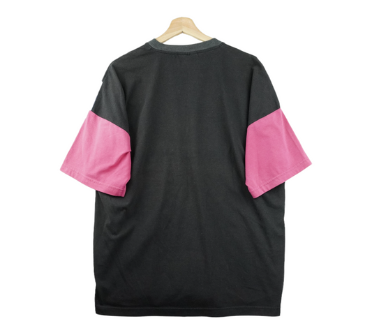 90s Adidas T-Shirt Black Pink L/XL