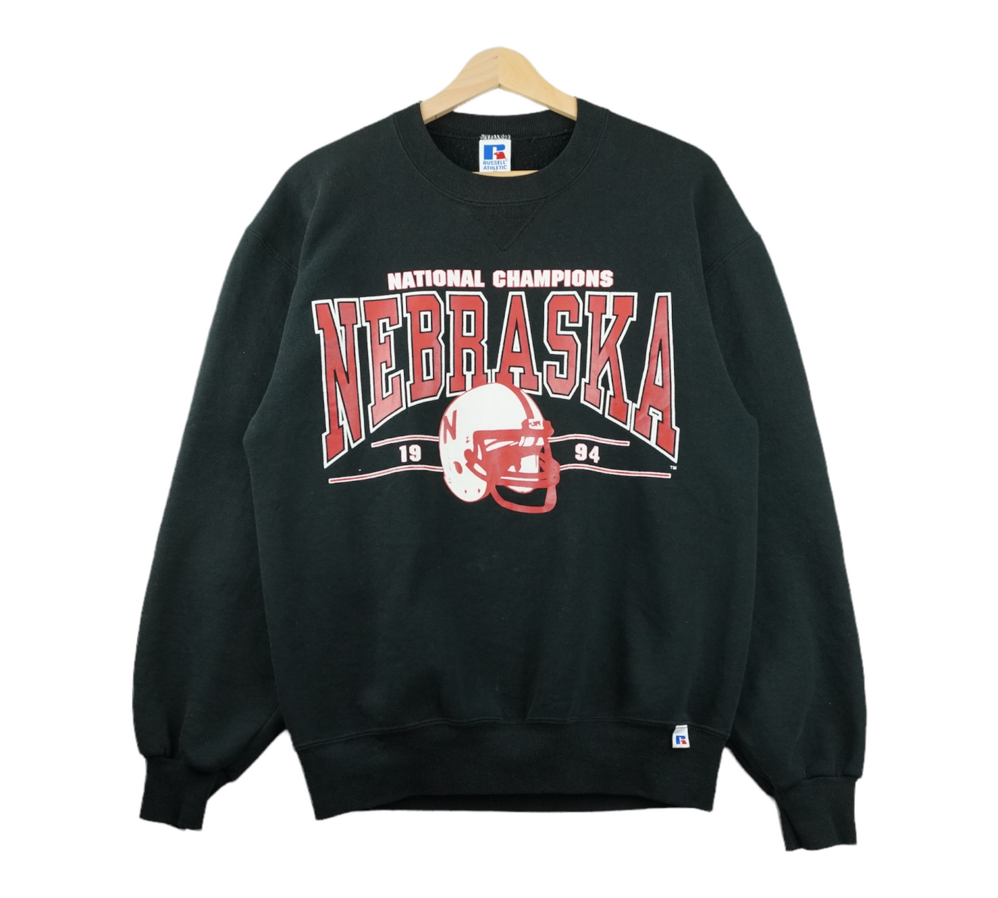 90s Russel Athletic Nebraska Huskers NCAA Sweatshirt Black  M