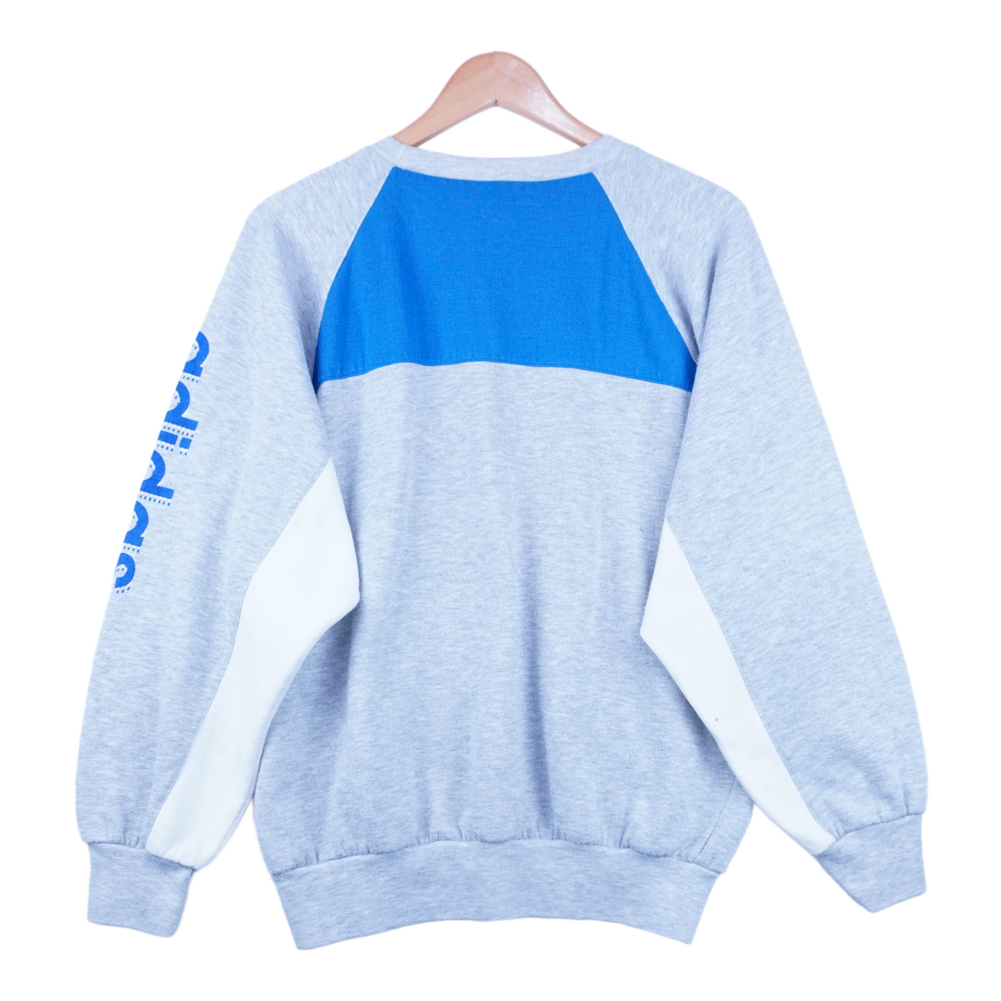 90s Adidas Sweatshirt Grey Blue M