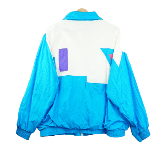 90s Casual Isle Jacket White Blue M