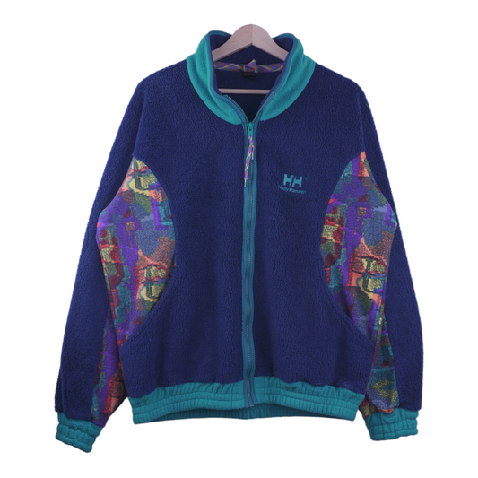 90s Helly Hansen Fleece Blue Green L