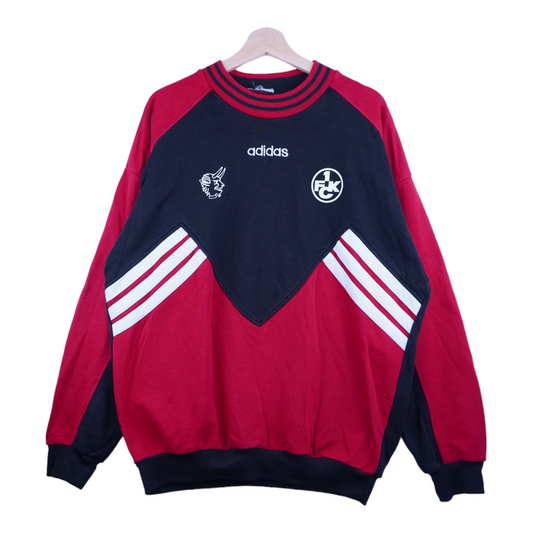 90s Adidas 1. FC Kaiserslautern Sweatshirt Black Red L