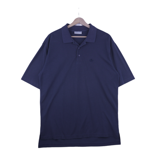 90s Adidas Polo-Shirt Navy Blue L