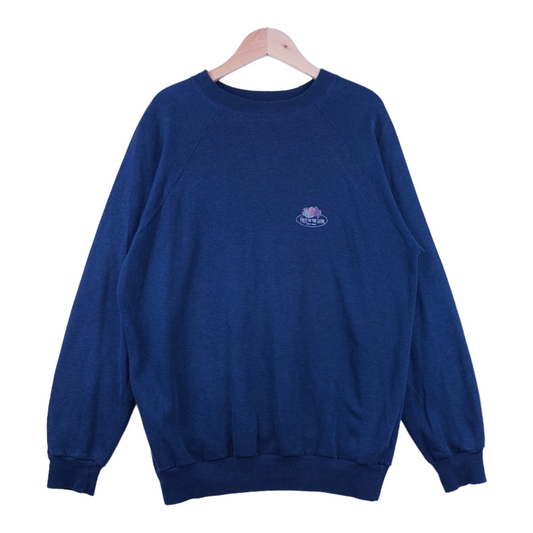 80s Fruit of the Loom Sweatshirt Navy  XL