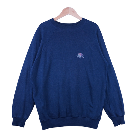 80s Fruit of the Loom Sweatshirt Navy XL