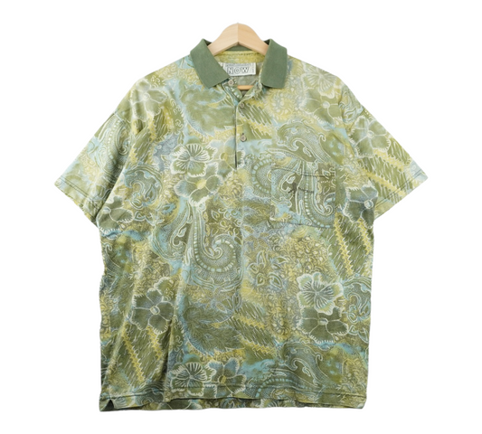 90s Pancaldi Poloshirt Green M/L