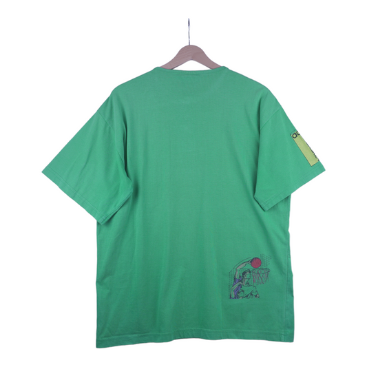 90s Adidas Basketball T-Shirt Green  M