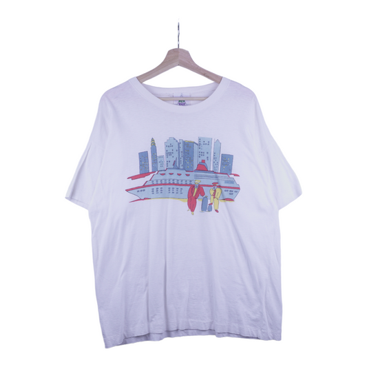 90s New Fast T-Shirt White L