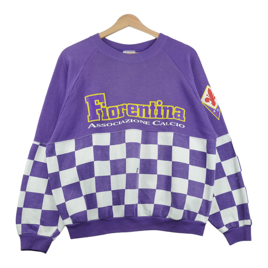 90s AC Fiorentina Football Serie A Sweatshirt Purple  S/M