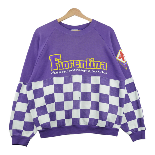 90s AC Fiorentina Football Serie A Sweatshirt Purple S/M