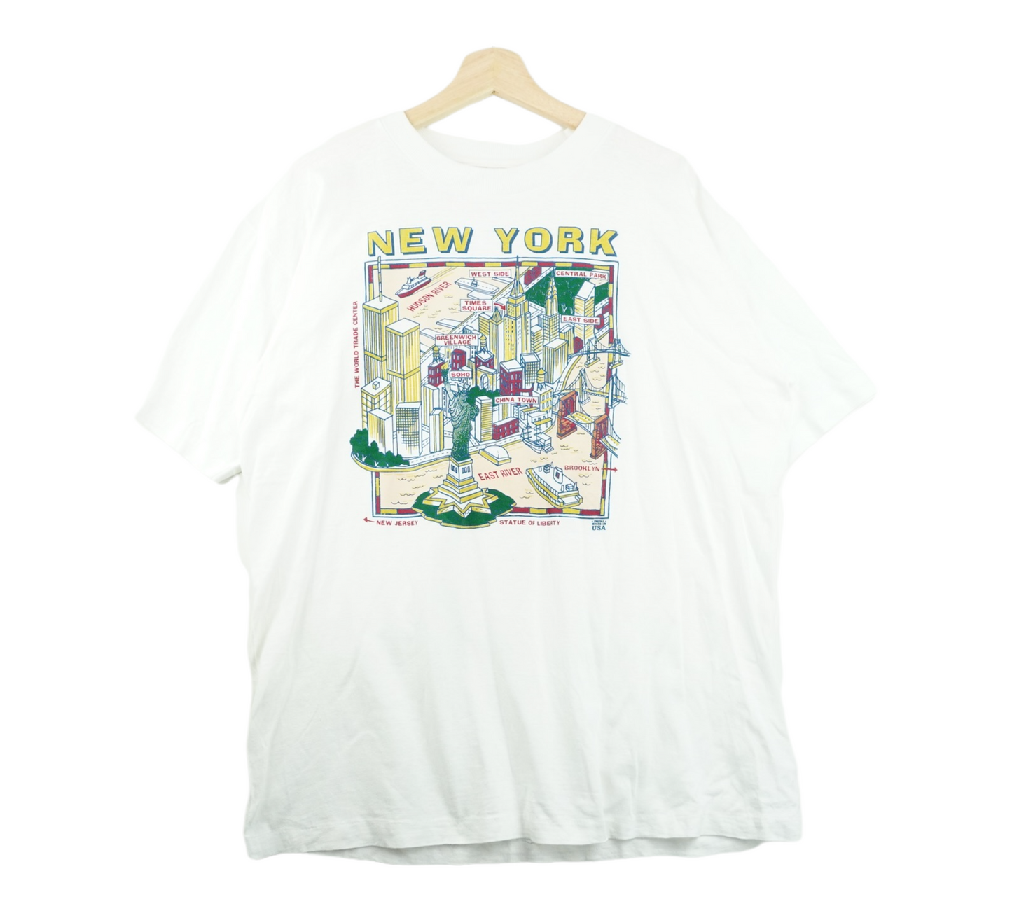 90s Unbranded New York Tourist T-Shirt White  L