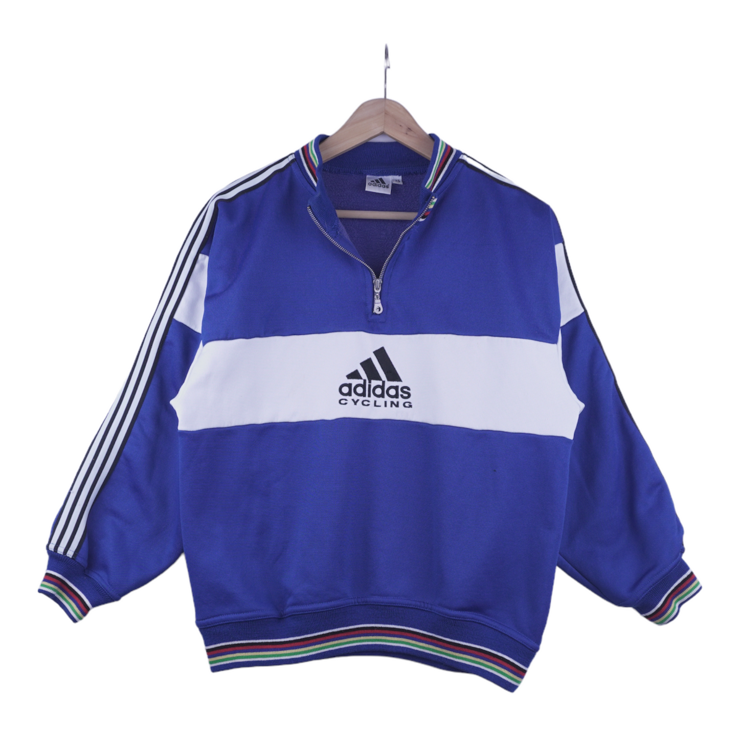 90s Adidas Cycling Sweatshirt Blue  S