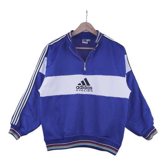 90s Adidas Cycling Sweatshirt Blue S
