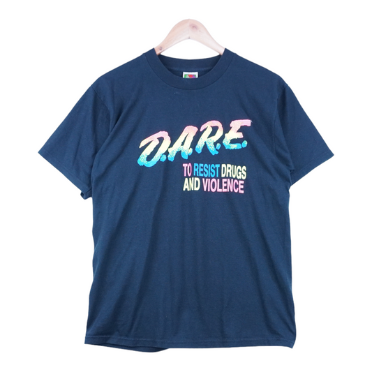 00s Fruit of the Loom, D.A.R.E. T-Shirt Black M