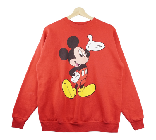 90s Mickey Mouse Sweatshirt Red  M