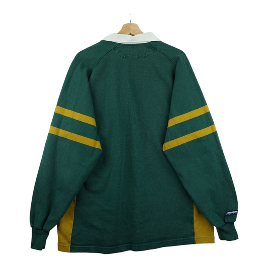 00s Rugby Wear Barbarian Lambeau Field Rugby Longsleeve Green  XL