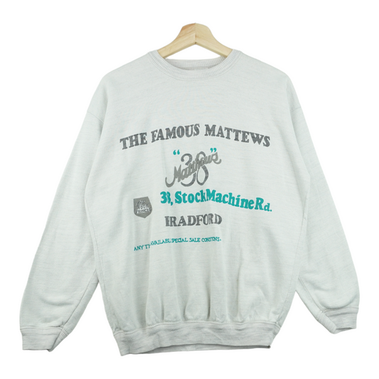 80s Unbranded Sweatshirt Grey M