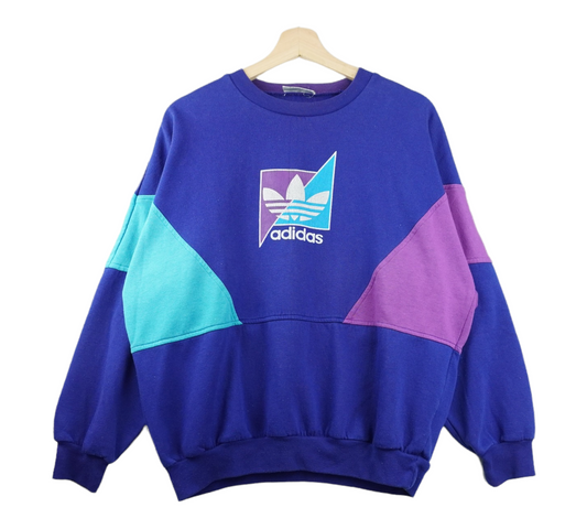 90s Adidas Sweatshirt Blue Purple M
