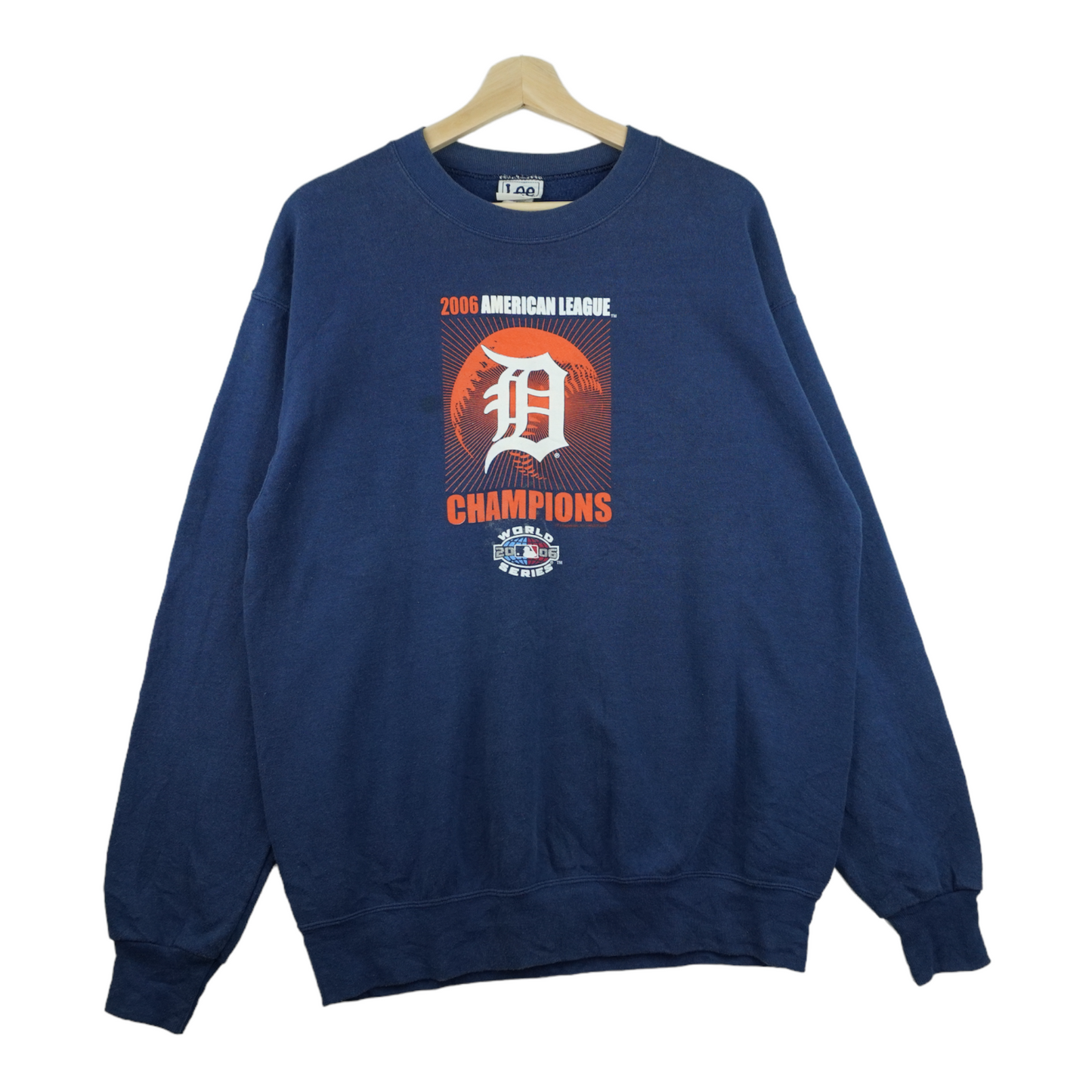 00s Lee Sport Detroit Tigers MLB Sweatshirt Blue  L