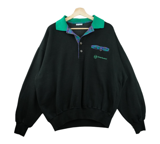 80s Sergio Tacchini Sweatshirt Black L