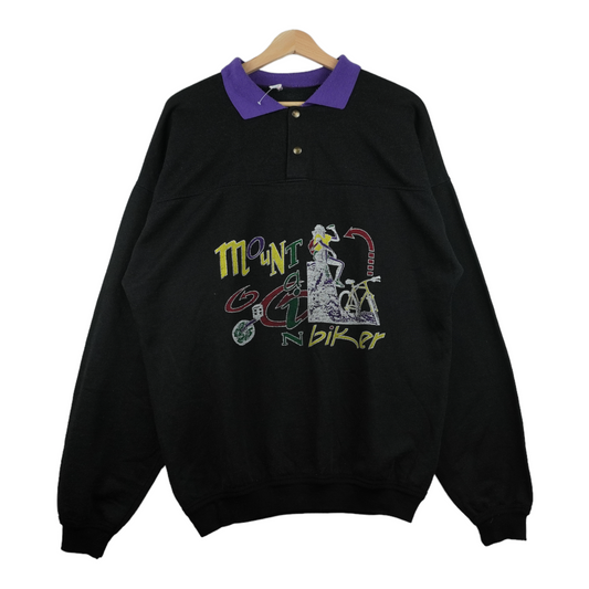 80s Unbranded Sweatshirt Black M/L