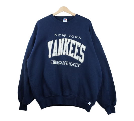 90s Russel Athletic New York Yankees MLB Sweatshirt Navy  L