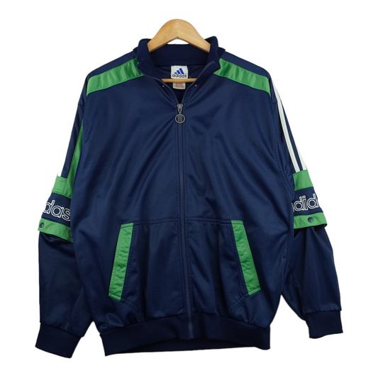 00s Adidas Trackjacket Green Blue XL