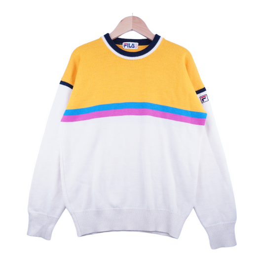 80s Fila Sweater Yellow  S/M