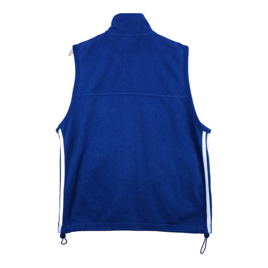 90s Adidas Fleece Vest Blue M