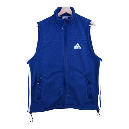 90s Adidas Fleece Vest Blue M