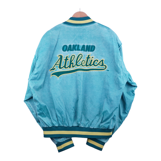 90s Campri Teamline Oakland Athletics Jacket Green  M/L