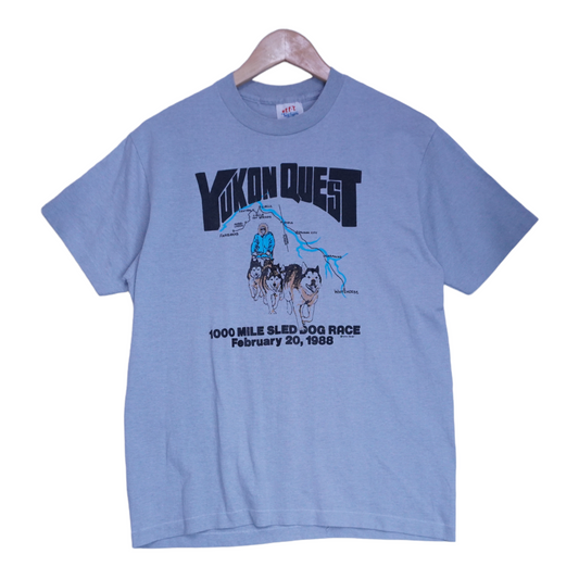 80s Teejays HEF-T Yukon Quest T-Shirt Grey M