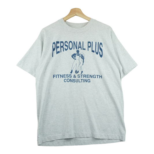 90s Fitness Personal Plus T-Shirt Grey  L