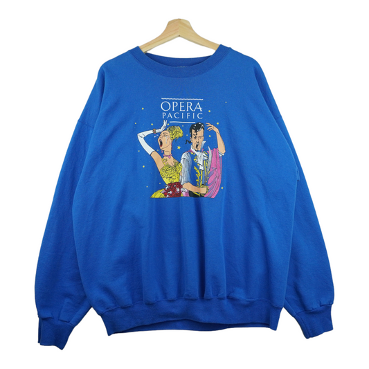 90s Hanes Opera Pacific Sweatshirt Blue L