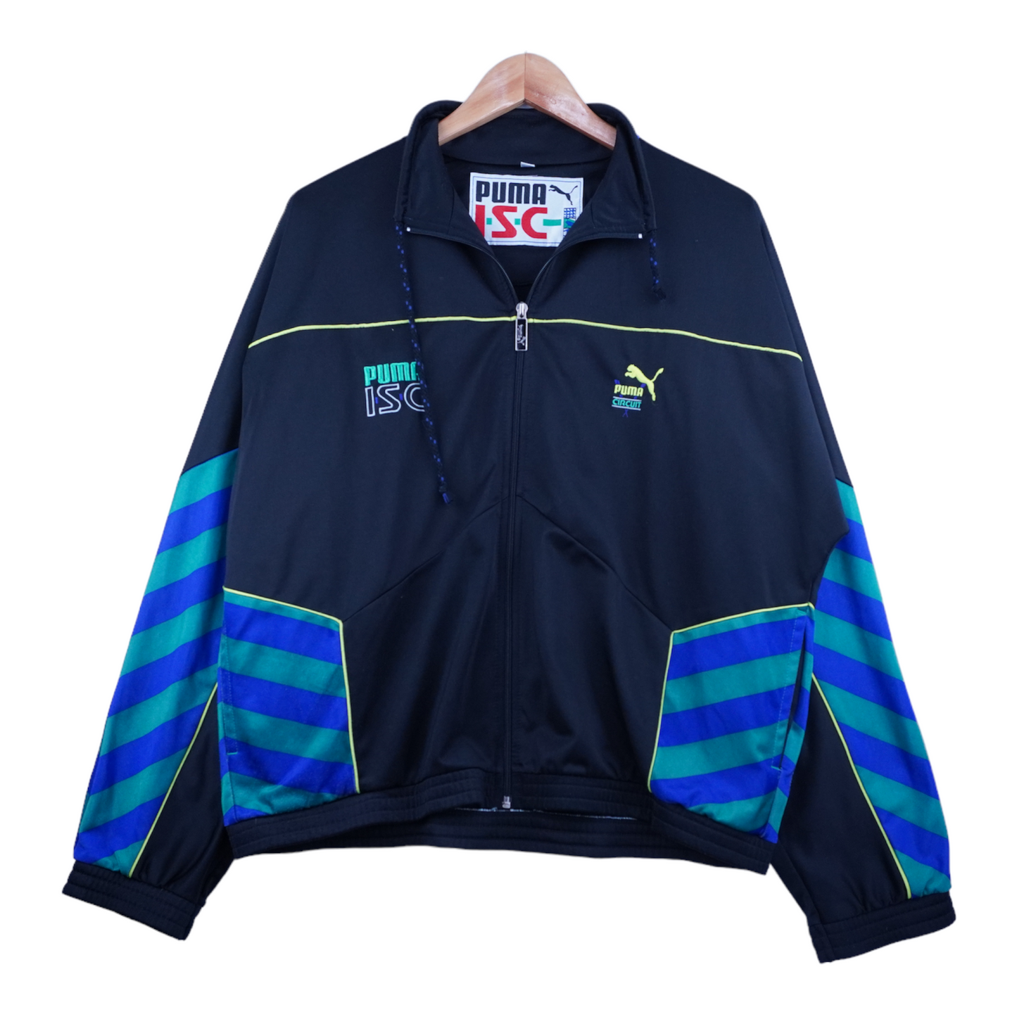 90s Puma Circuit Trackjacket Black Blue M