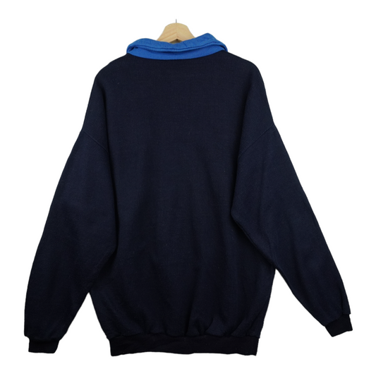 80s Unbranded Sweatshirt Navy Blue M/L