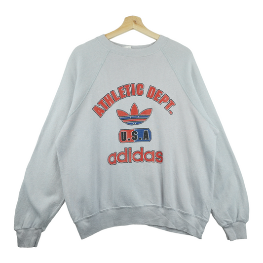 80s Adidas Sweatshirt Grey  M