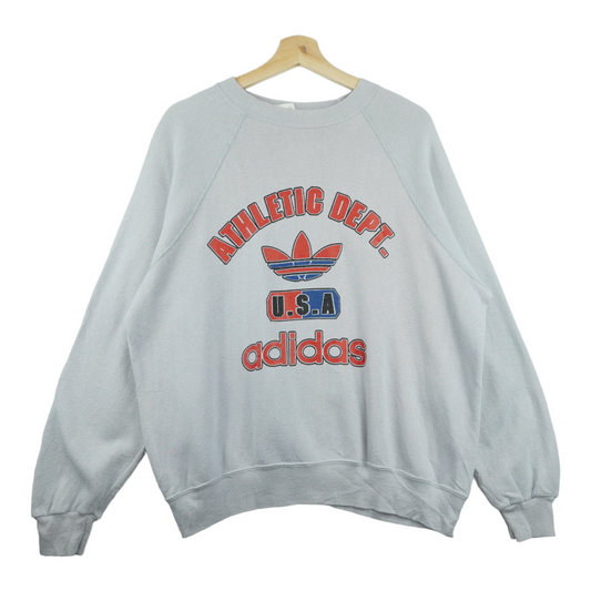 80s Adidas Sweatshirt Grey M