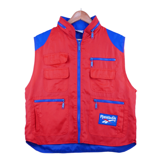 90s Reebok Utility Vest Red Blue M/L