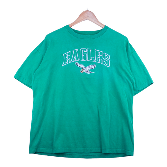 90s Logo7 Philadelphia Eagles NFL T-Shirt Green  L