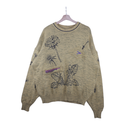 80s Carlo Colucci Knit Sweater Yellow  L
